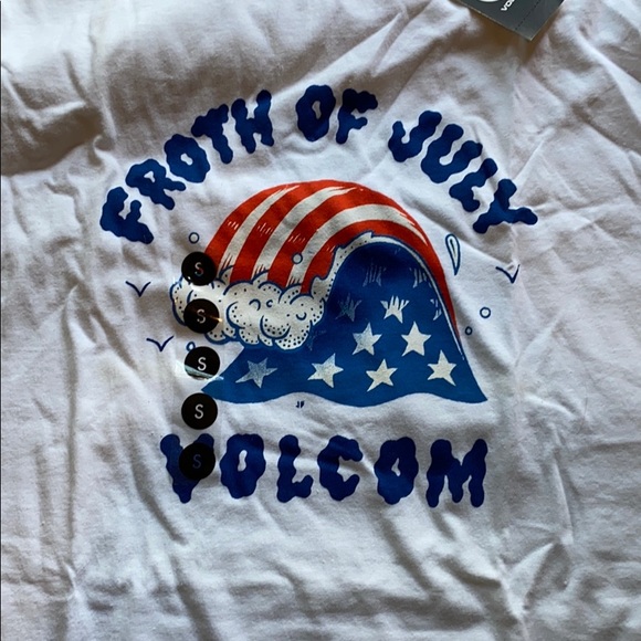 4th Of July Volcom Ss Tshirt Sz S 